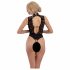 Abierta Fina - Lace Open Body with Rhinestones (Black) 