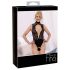 Abierta Fina - Lace Open Body with Rhinestones (Black) 