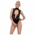 Abierta Fina - Lace Open Body with Rhinestones (Black)  - M