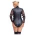 Cottelli Bondage Plus Size - Body mit Spitzenärmeln (Schwarz)