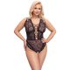 Cottelli Curves Plus Size - Transparentes Muster Body (schwarz) 