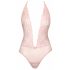 Kissable - Tief ausgeschnittener Spitzenbody (pink)  - L/XL