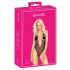 Kissable - Pinkfarbene bestickte Body (schwarz)