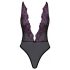 Kissable - rosa bestickter Body (schwarz)  - L/XL