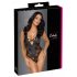 Cottelli Party - Blumenmuster Body (schwarz) 