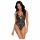 Cottelli Party - Blumenmuster Body (schwarz)  - L