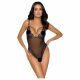 Cottelli - besticktes, offenes Spitzen-Body (schwarz-lila)  - M