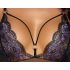 Cottelli - besticktes, offenes Spitzen-Body (schwarz-lila)  - M