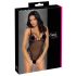 Cottelli - besticktes, offenes Spitzen-Body (schwarz-lila)  - L