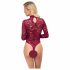 Cottelli - Transparenter Spitzen-Body (Bordeaux)