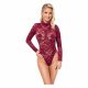 Cottelli - transparenter Spitzenbody (bordeaux) - M