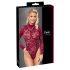 Cottelli - transparenter Spitzenbody (bordeaux) - M