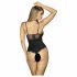 Obsessive Luvae - Body mit transparentem Brustteil (schwarz) 