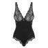 Obsessive Luvae - Body mit transparentem Brustteil (schwarz) 