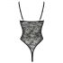 Cottelli - Transparenter Spitzenbody offen (Schwarz) - M