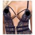 Cottelli - Offener, geschnallter Body (schwarz) - M