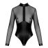 Noir - Glänzender transparenter Body (schwarz)  - M