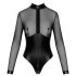 Noir - Glänzender transparenter Body (schwarz)  - M