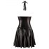 Noir - Faltenkleid mit transparentem Brustteil und Halsband (schwarz)  - L