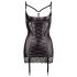 Abierta Fina - Satin-Glanz Bustier-Kleid (schwarz) - 80B/M