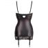 Abierta Fina - Satin-Glanz Bustier-Kleid (schwarz) - 80B/M