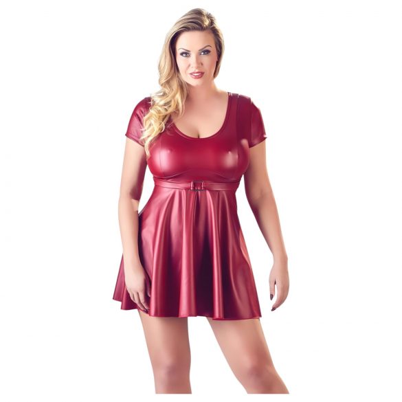 Cottelli Plus Size - A-linienförmiges Minikleid (Burgund) 