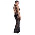 Noir - Transparenz, florales Maxi-Kleid (schwarz) - M