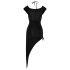 Cottelli Party - asymmetrisches Kleid mit Ring (schwarz)