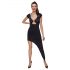 Cottelli Party - asymmetrisches Kleid mit Ring (schwarz) - L