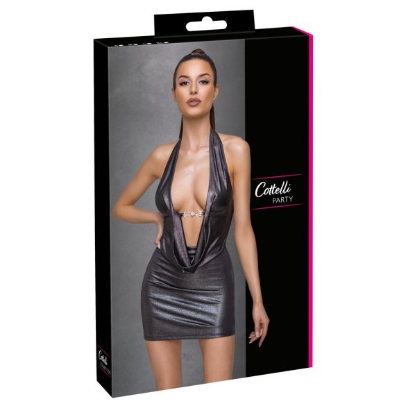 Cottelli Party - Tief ausgeschnittenes Kleid (Silber)  - M