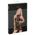 Noir - besticktes, rosenbedecktes, transparentes Minikleid (schwarz)  - M