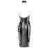 Noir - Glänzend-Durchsichtiges Neckholder-Kleid mit Blumenmuster (Schwarz) 