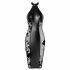 Noir - Glänzend-Durchsichtiges Neckholder-Kleid mit Blumenmuster (Schwarz)  - M