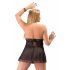 Cottelli Plus Size - Spitzen Babydoll (Schwarz) 