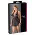 Cottelli Plus Size - luftiges Spitzen-Babydoll (schwarz)