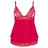 Cottelli Plus Size - Spitzen Babydoll in Rot - XL