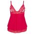 Cottelli Plus Size - Spitzen-Babydoll (Rot)  - XL