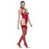 Black Level - Offenes Halsband-Body (Rot) 