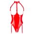 Black Level - Offenes Halsband-Body (Rot)  - S