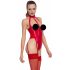 Black Level - Offenes Halsband-Body (Rot)  - M