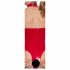 Black Level - Offenes Halsband-Body (Rot)  - XXL