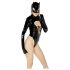 Black Velvet - Langarm Batwoman Body (schwarz)