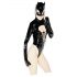 Black Velvet - Langarm Batwoman Body (schwarz) - M