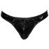 Black Level - Klassischer Lack-Herren-Tanga (schwarz)