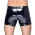 Black Level - Herrenlackshorts mit Seitentaschen (schwarz) - XL