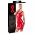 LATEX - ärmelloses, latex Minikleid (rot)  - S