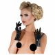 LATEX - kurze, Unisex-Handschuhe (schwarz) 