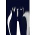 LATEX - Reißverschluss-Leggings (schwarz)  - L