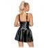 LATEX - Minikleid mit Rüschenrock (schwarz) - M