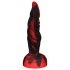 OgazR Hell Dong - Haftfuß gerillter Dildo - 20 cm (schwarz-rot)